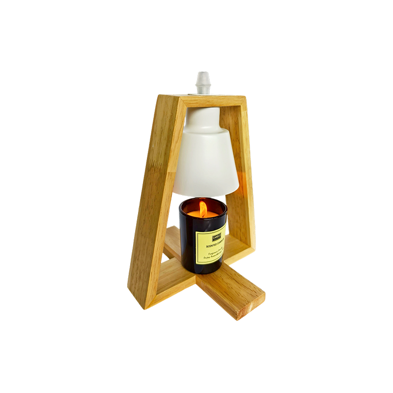 Lampa Níos Teo Coinnle Adhmaid Minimalist - Warm Isle
