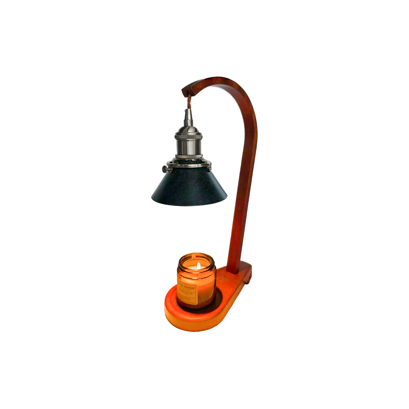 Lampa Coinneal Níos Teo Le Scáthú Cón Dubh - Solas Veil