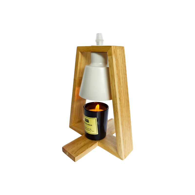 Lampa Níos Teo Coinnle Adhmaid Minimalist - Warm Isle