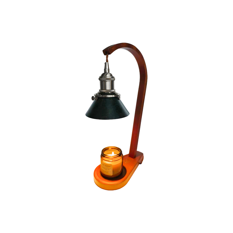 Lampa Coinneal Níos Teo Le Scáthú Cón Dubh - Solas Veil